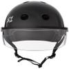 S1 Lifer Visor Helmet Gen 2 for Skateboarding, BMX, and Roller Skating - EPS Fusion Foam, CPSC & ASTM Certified - Black Gloss w/Clear Visor X-Large (22.5") view 3