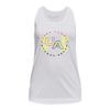 Under Armour Girls' Tech Big Logo Tank, (100) White/Rebel Pink/Black, Youth X-Small view 1