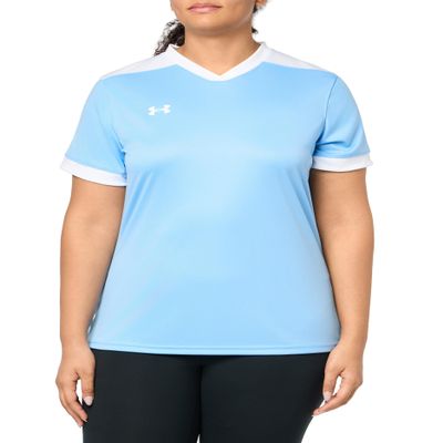 Under Armour Womens Maquina 3.0 Jersey, (475) Carolina Blue / / White, Medium