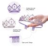 CIEHER Purple 2 - Ab Rhinestones Birthday Crown & Sash Set, Purple Tiara & Sash for Women & Girls view 3