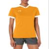 Under Armour Womens Maquina 3.0 Jersey, (750) Steeltown Gold / / White, Large view 1
