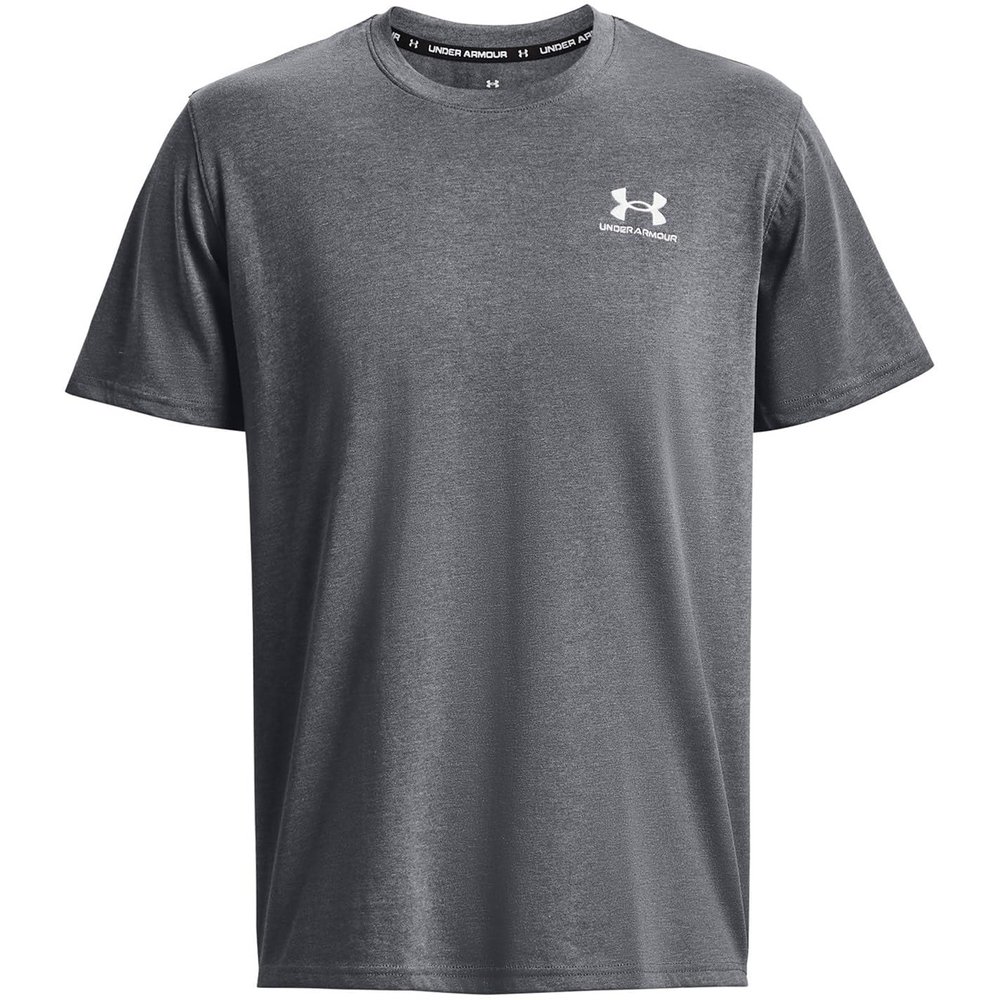 Under Armour Men's Heavyweight Short Sleeve T-Shirt, (012) Pitch Gray Medium Heather/White/White, X-Small