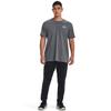 Under Armour Men's Heavyweight Short Sleeve T-Shirt, (012) Pitch Gray Medium Heather/White/White, X-Small view 4
