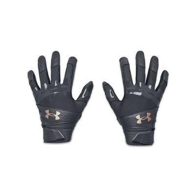 Under Armour Women's Motive Softball Gloves, (012) Pitch Gray/Pitch Gray/Metallic Rose Gold, Small