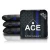 CornholeAce Legendary - Police Flag (Set of 4 Bags) - Professional Cornhole Bags - Thin Blue Line Flag - ACE Pro Stamped view 1