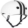 S1 Lifer Helmet for Skateboarding, BMX, and Roller Skating - EPS Fusion Foam, CPSC & ASTM Certified - White Gloss w/Black Stripes X-Small (20.5") view 4