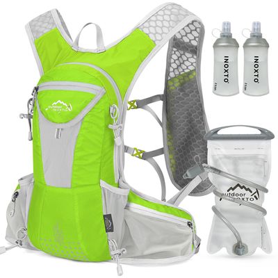 IX INOXTO Hydration Pack Backpack, Lightweight Water Backpack with 2L Hydration Bladder Daypack for Men Women,Running Hydration Vest for Trail Running Hiking Cycling Race Climbing (Fruit Green)