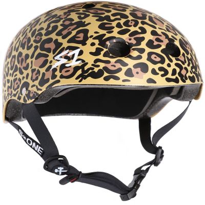 S1 Lifer Helmet for Skateboarding, BMX, and Roller Skating - EPS Fusion Foam, CPSC & ASTM Certified - Tan Leopard Matte X-Small (20.5")