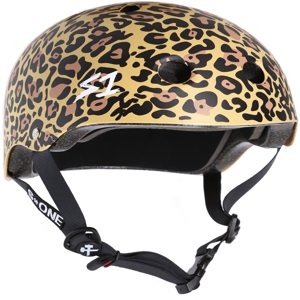 S1 Lifer Helmet for Skateboarding, BMX, and Roller Skating - EPS Fusion Foam, CPSC & ASTM Certified - Tan Leopard Matte X-Small (20.5")