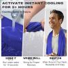 Meiyante Cooling Towel for Neck and Face - 43.3" x 15.7" - Quick-Dry Microfiber - Ideal for Hot Weather, Gym, Fitness, Camping, Yoga Sport, Golf - Navy Blue view 2