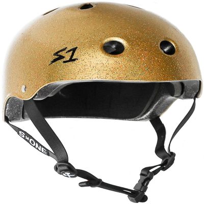 S1 Lifer Helmet for Skateboarding, BMX, and Roller Skating - EPS Fusion Foam, CPSC & ASTM Certified - Gold Gloss Glitter X-Small (20.5")