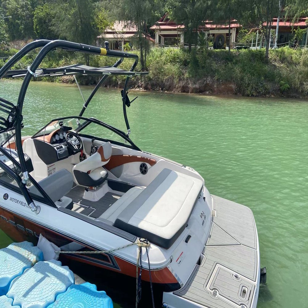 Boat EVA Faux Teak Decking Floor Compatible with 2004 Regal 2200 Swim Step Cockpit