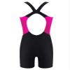 Moggemol Kids Girls Athletic One Piece Bathing Suit Racer Back Boyleg Sports Swimwear Competitive Swimsuit Rose,Black 10 Years view 2