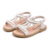 Baby Girls Sandals Soft Sole Shoes Toddler Infant Kids Baby Girls Pearl Crystal Single Princess Roman Shoes Sandals view 2