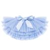 Baby Girls Tutu Skirt Sets with Diaper Cover Headband Toddler Tulle Bloomers Princess Birthday Cake Smash Photo Shoot Outfit, Light Blue, 0-6 Months view 3