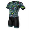 Sparx Mens Elite Aerosuit Triathlon Suit Mens Short Sleeve Tri Suit Skinsuit (Cubes, Medium) view 1