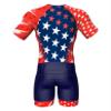 Sparx Mens Elite Aerosuit Triathlon Suit Mens Short Sleeve Tri Suit Skinsuit (US Flag, XL) view 4