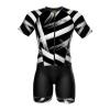 Sparx Mens Elite Aerosuit Triathlon Suit Mens Short Sleeve Tri Suit Skinsuit (Brushes, 2XL) view 2