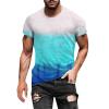 Mens Summer Shirt Rainbow Tie Dye T-Shirt Summer Casual Short Sleeve Tops Cool 3D Printing Muscle Workout Tees Blouse view 1