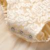 Baby Girl First Birthday Outfit Lace Tulle Romper Princess Tutu Dress One Year Old Birthday Cake Smash Photography Clothes Beige+Crown 9-12 Months view 2