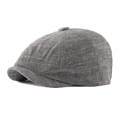 XIXIDIAN Linen Newsboy Cap Men Summer Women Bakerboy Caps Breathable Flat Hat Apple Beret Hats (Color : A, Size : 54-60cm)
