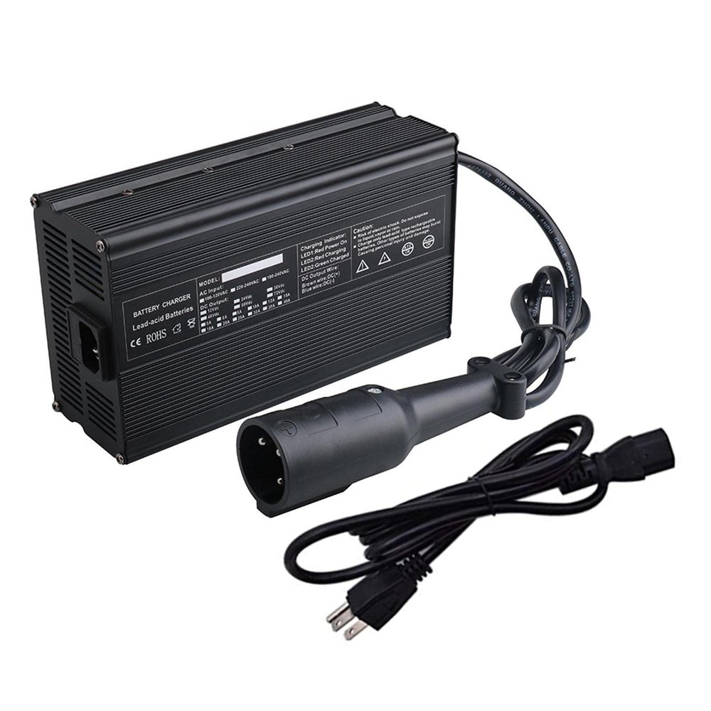 WYSWDJ 36V18A Battery Charger for Golf Carts, Club Golf Cart Battery Charger Golf Cart Accessories,Black,D