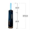 Thrifty Sports Full Size-8 (34") Adult Fiber/PVC Plastic Full Size Cricket Bats for Age Group 15+, Best for Tennis Ball, Wind Ball, Stumper Ball (Full Size 8 Black) view 4