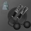 Cordless Jump Rope Big Tangle Free Ball Weighted Jump Ropes for Fitness Indoor Exercise Skipping Rope Double Bearing High Speed Skipping Rope Workout for Men Women Kids (Black Grey) view 1