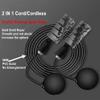 Cordless Jump Rope Big Tangle Free Ball Weighted Jump Ropes for Fitness Indoor Exercise Skipping Rope Double Bearing High Speed Skipping Rope Workout for Men Women Kids (Black Grey) view 2