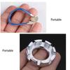 LETUSPORT Bike Spoke Adjustment Wrench Bicycle Rim Truing Tool Set of 2 (Silver and blue) view 3