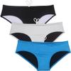 JAXFSTK Men's Swimwear Solid Swim Briefs Elastic & Drawstring Swimsuit Ice Silk Lining Board Briefs Black+Off-White+Lake Blue M view 1
