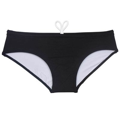 JAXFSTK Men's Swimwear Solid Swim Briefs Elastic & Drawstring Swimsuit Ice Silk Lining Board Briefs Black XL