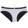JAXFSTK Men's Swimwear Solid Swim Briefs Elastic & Drawstring Swimsuit Ice Silk Lining Board Briefs Black XL view 3