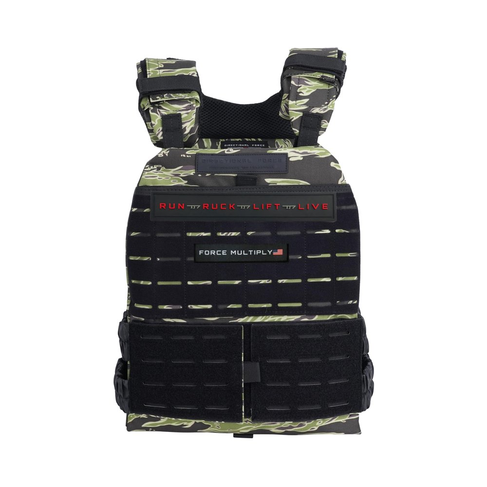 Directional Force | Centurion Weight Vest Gen2 | Weight Training Vest Workout Equipment | Performance Apparel & Products (Phoenix Tiger Stripe, 20 Lbs)