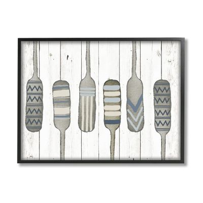 Stupell Industries Water Poles Geometric Patterned Canoe Paddle Oars, Design by Andi Metz