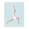 Stupell Industries Yoga Crescent Moon Pose Human Working out, Design by Nina Blue, 13 x 19 view 1