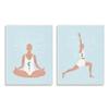 Stupell Industries Yoga Fitness Work Out Human Figure Meditating, Design by Nina Blue view 1