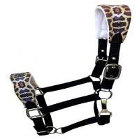 Showman Nylon Bronc Halter w/Padded Snake Print Crown & Noseband