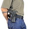 OWB Concealment IDPA - Outside The Waistband Holster - fits Sig P226 with Rail (Carbon Fiber, Right) view 4