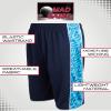 Mad Game Boys Athletic Shorts - 5 Pack Athletic Performance Mesh Running Basketball Shorts for Boys with Pockets (Sizes 8-18), Size 16-18, Black/Grey/Charcoal/Navy/Royal view 3