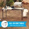 LIFETIME Folding Tailgate Table with Grill Rack, Portable Outdoor Camping Station, 5-Foot view 4