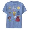 E.T. ET Props Boys Short Sleeve Tee Shirt Royal Blue Heather view 1