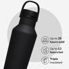 Corkcicle Sport Canteen - Keeps Drinks Cold 25 Hours - Stainless Steel Water Bottle - Triple-Insulated - Spill-Proof - Summer Drinkware Gift - Keeps Drinks Ice Cold - 20 oz - Matte Black view 3