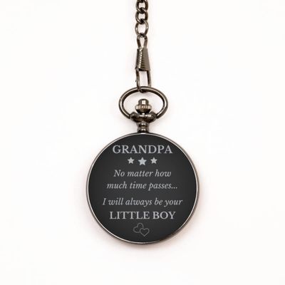 Grandpa Gifts from Grandson, for Grandpa, Birthday Gifts for Grandpa from Grandson, Grandpa Pocket Watch, Grandpa's Little Boy, Grandpa Gifts Idea, Grandpa Present