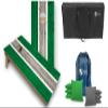 Tailgating Pros Striped Tournament Grade Cornhole Board Set w/LED Rings- Includes 4'x2' Regulation Boards, Ring Lights, Bean Bags, and Carrying Cases view 1