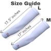 Bratla Compression Arm Sleeves For Men - Stretchable White Arm Sleeves, Cricket Sleeves To Cover Arms For Men, Compression Sleeve To Protects From Sun And Field Bruises, large view 3
