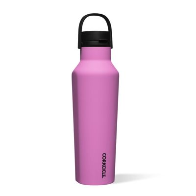 Corkcicle Sport Canteen - Keeps Drinks Cold 25 Hours - Stainless Steel Water Bottle - Triple-Insulated - Spill-Proof - Summer Drinkware Gift - Keeps Drinks Ice Cold - 20 oz - Fuchsia