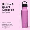 Corkcicle Sport Canteen - Keeps Drinks Cold 25 Hours - Stainless Steel Water Bottle - Triple-Insulated - Spill-Proof - Summer Drinkware Gift - Keeps Drinks Ice Cold - 20 oz - Fuchsia view 2