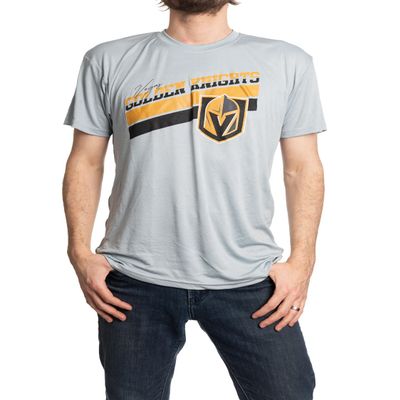 Calhoun NHL Mens Short Sleeve Rash Guard Wicking T-Shirt (Medium, Vegas Golden Knights)