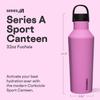 Corkcicle Sport Canteen - Keeps Drinks Cold 25 Hours - Stainless Steel Water Bottle - Triple-Insulated - Spill-Proof - Summer Drinkware Gift - Keeps Drinks Ice Cold - 32 oz - Fuchsia view 2
